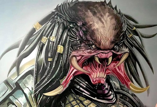The predator quadro olio su - olio,