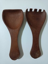 Paletta E Rastrello Legno Artigianale Africa Lunghe 23 Cm Larghezza Max 10,5 Cm