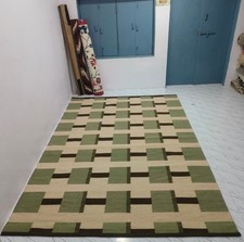 IKEA STOCKHOLM 2025 tappeto tessuto piatto vintage scandinavo svedese kilim tappeto 5x8 piedi