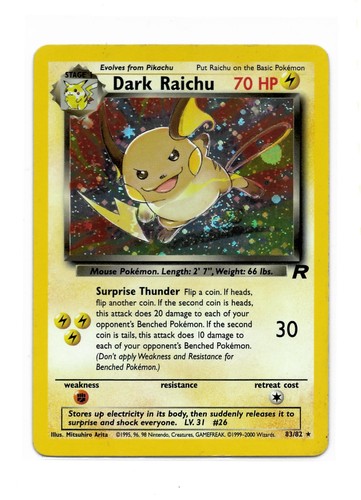 Dark raichu carta - raichu,