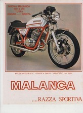 advertising Pubblicità -MOTO MALANCA 150 E 2C  1977-MOTOITALIANE MOTOSPORT EPOCA