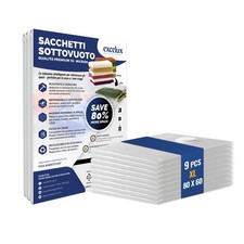 9 SACCHETTI 80x60 SACCHI BUSTE SALVASPAZIO SOTTOVUOTO PER VESTITI ABITI COPERTE