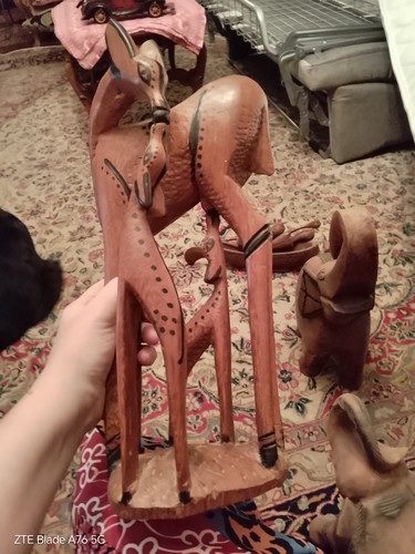 Statuetta gazzella legno - statuetta,