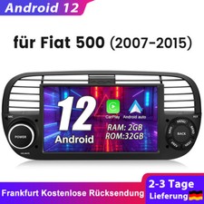 AUTORADIO 7" GPS DVD NAVI ANDROID 12 BT WIFI CARPLAY PER FIAT 500 2007-2015 DAB+
