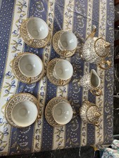 Servizio vintage Anni  60 Bavaria Porcellana e Rifinitura in Oro Zecchino