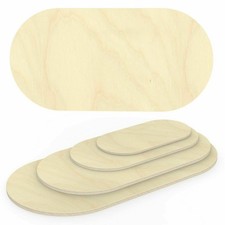 30mm Tavola IN Compensato Ovale Piastra Legno Piano Betulla