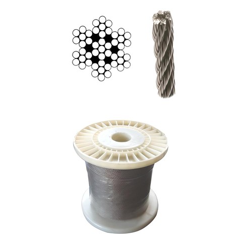 Cavo metallico metri 7x7 a4 - cavo,