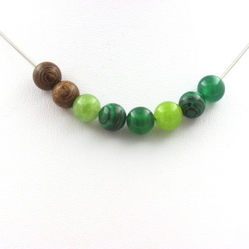 Collana perle peridoto - peridoto, +
