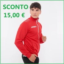 Tuta uomo Legea da ginnastica zip taglie forti 2XL XXL sport in poliestere relax