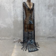 Antico abito anni 20 rete nera