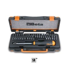 Beta 861/C61P Inserti e Porta inserti per avvitatori 61Pz 1/4" in cassetta di la