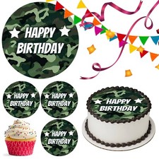 Topper torta mimetico esercito