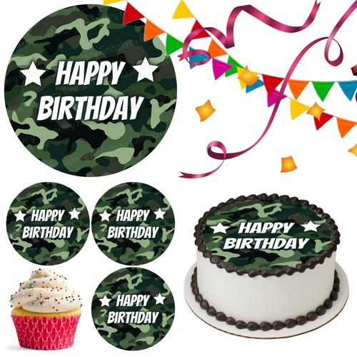 Cake topper mimetico militare