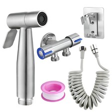 Kit Bidet WC Acciaio Inox 304 Spruzzatore Doccia Palmare Autopulente