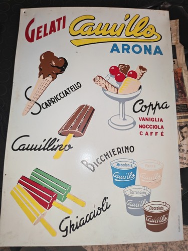 Insegna vintage gelati camillo - vintage,