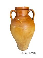 Antica Giara Pugliese "Capasone" in Terracotta Smaltata con Manici - H 57 cm