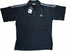 Vintage Adidas Polo T-Shirt Mens L 3S d48 Tennis Top 2000s Real Madrid rara