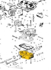 FIAT 131 MIRAFIORI SUPPORTO CORPO FARFALLATO CARBURATORE WEBER OEM 9928264
