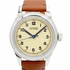 OROLOGIO LONGINES HERITAGE MILITARE L2.833.4.93.2 AUTOMATICO ORO SS/PELLE UOMO