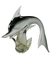 SCULTURA DELFINO IN VETRO DI