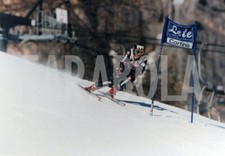 Foto Vintage Sci Coppa mondo 1998 Corinne Rey Bellet slalom gigante stampa 21x15