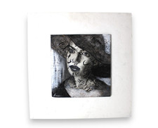 Annamaria Lorini Tecnica Mista Ritratto Volto Donna Femminile su Legno Firmata