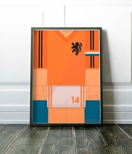 Johan Cruyff, football legend, vintage Nederland jersey, old Holland kit