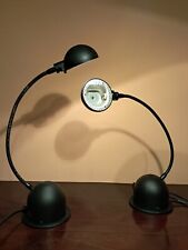 Coppia Lampade Da Tavolo Orientabile Stilplast   Tubo Flessibile Anni 80 Italia