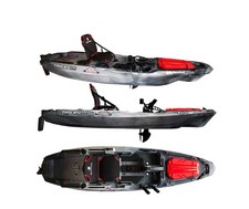 BIG MAMA KAYAK A PEDALI TRIKEN 330 - CANOA MONOPOSTO FISHING CON 4 PORTACANNE, 2