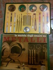 Gioco in scatola esperimenti smalto su metalli nuovo perfetto anni  70 vintage