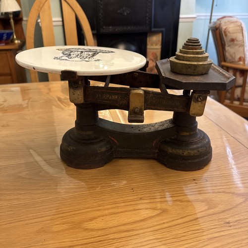 Antique scales porcelain - antique, scales,