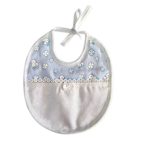 Bavaglino con inserto tela - con,