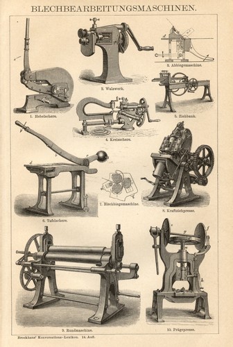 1898 macchinari taglio lamiere - macchinari,