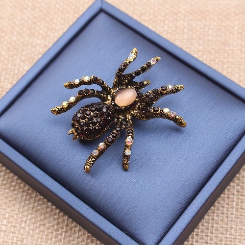 Elegante spilla ragno - ragno, con