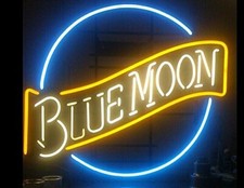 Insegna Neon Blue Moon Beer