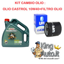 KIT CAMBIO OLIO TAGLIANDO FIAT IDEA 1.2 1.4 BENZINA OLIO CASTROL 10W40 + FILTRO