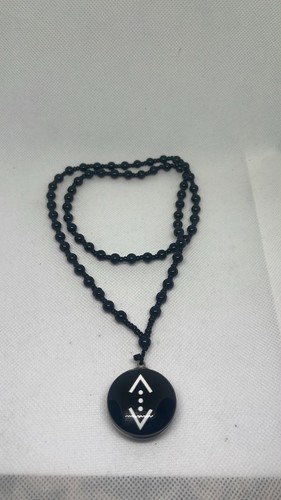 Collana perline nere 36cm - nere,