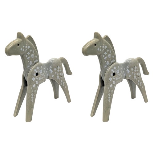 Playmobil cavalli grigi - 2,
