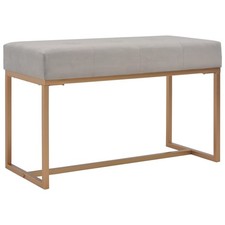 Panca 80 cm in Velluto Beige Arredo Casa Gambe Ferro Panchina Ingresso vidaXL