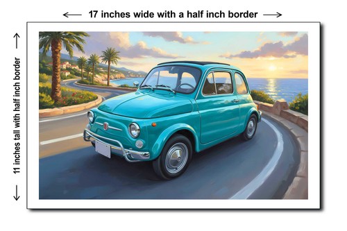 Poster fiat 500l 1970 11x17 - 1970,