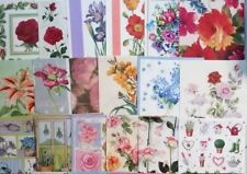 4 Tovaglioli per il decoupage cm 33x33, 25% di sconto, sogg. fiori e piante