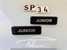 Fregio logo parafango coppia Autobianchi A-112 Junior