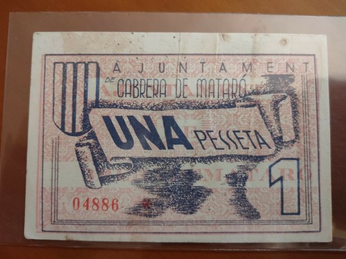 Billete local peseta 1937 - billete,