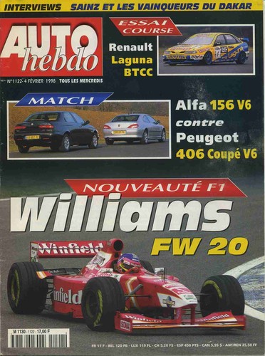 Auto hebdo 1122 02 1998 - hebdo, 04/02/1998