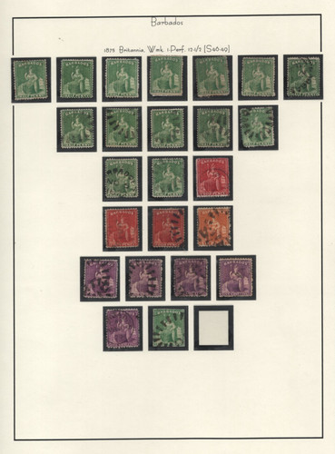 Barbados 1875 1881 collezione - barbados,