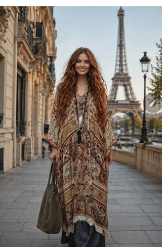 Abito caftano paisley - caftano,