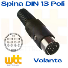 Connettore DIN 13 poli spina maschio DIN 13 Poli