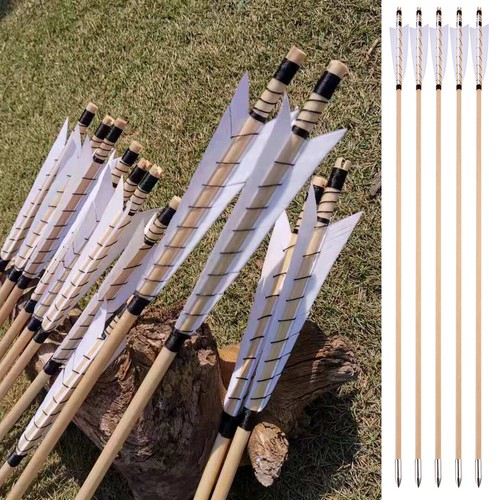 Frecce legno piume 5 - 32",