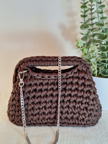 Borsa clutch marrone - clutch,