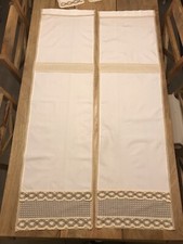 Tende Coppia Fatte A Mano Con Pizzo Shabby Chic Tessuto Patchwork  Pois 2 Runner